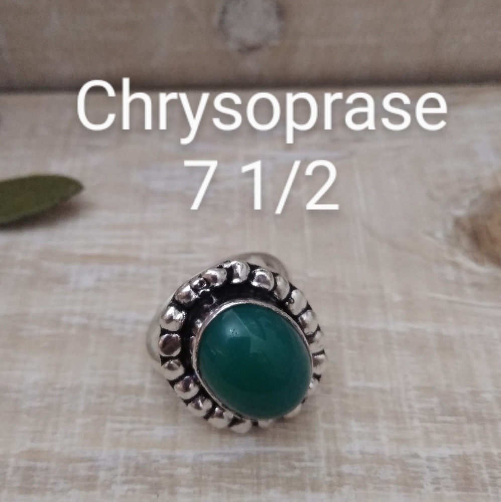 2 RING SET SILVER-STONE NWOT - Picture 2 of 10